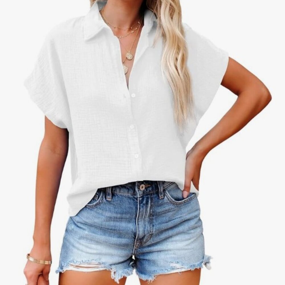 NWOT Davenil Button Down Collared Shirt